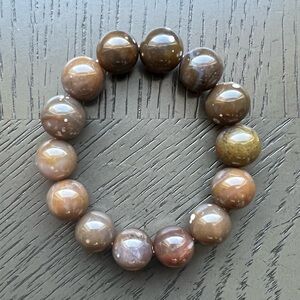 Galaxy agate bracelet 14mm SIZE 6.25’